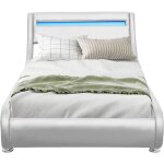 Literie julien - lit 90x200 - ava - sommier + tête de lit Éclairage led - blanc - pieds 5 cm - 13 lattes ... Literie julien - lit 90x200 - ava - sommier + tête de lit Éclairage led - blanc - pieds 5 cm - 13 lattes ...