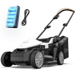 Tondeuse � gazon 33 cm, hauteur r�glable sur 5 niveaux, batterie 20v 4. 0ah, moteur sans balai, id�ale ...