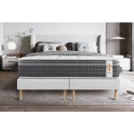 Litier deluxe - ensemble matelas sommier trente 180 x 200 cm - couleur : blanc Litier deluxe - ensemble matelas sommier trente 180 x 200 cm - couleur : blanc