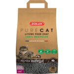Litière éco conçue en papier recyclé purecat 10 litres Litière éco conçue en papier recyclé purecat 10 litres