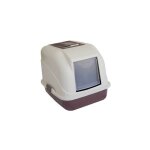 Litire ferme pour chat avec filtre  charbon et palette de collecte de poussire, taille 50 x 40 x ...
