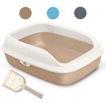 Liti�re en plastique pour chats et animaux domestiques avec pelle 3 tailles et couleurs au choix