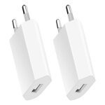 Litzee - 2 pack chargeurs pour i - phone, prise de chargeur rapide usb adaptateur secteur universel pour ...