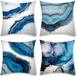 Litzee - taie d'oreiller, set de 4 housse de coussin, taies d'oreiller d�coratives en lin, couvre - oreiller ...