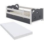 Livinity - lit pour enfant jessica, gris, 70x140 cm avec tiroir, sans matelas, vitalispa