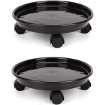 Lling - chariot � plantes 2 pi�ces avec 4 roues universelles pour transporter facilement le pot de fleurs ...
