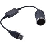 Lling - convertisseur de prise allume - cigare 5 v usb a mle vers 12 v pour voiture allume - cigare ...