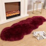 Lling - couverture de chaise en fausse peau de mouton de luxe coussin de siège tapis de fourrure en peluche ... Lling - couverture de chaise en fausse peau de mouton de luxe coussin de siège tapis de fourrure en peluche ...
