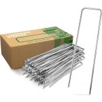 Lling - piquets de fixation en acier galvanis� (100 pi�ces) - agrafes de fixation solides pour toile ...