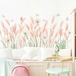 Lling - sticker mural stickers muraux fleurs plantes feuilles sticker convient pour chambre, salon, salle ...