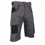 Lma - bermuda bicolore multipoches calcaire gris / noir 42