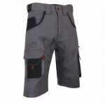 Lma - bermuda bicolore multipoches calcaire gris / noir 44