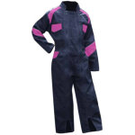 Lma - combinaison de travail agricole enfant bleu / rose fleur couleur bleu / rose - taille v�tement ...