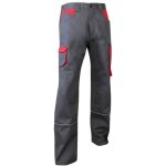 Lma - pantalon de travail 110821 lin taille 44 gris / rouge multipoche avec passepoils r�tror�fl�chissants ...