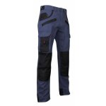 Lma - pantalon de travail bicolore avec poches genouillres briquet bleu fonc / noir 58