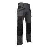 Lma - pantalon de travail multipoches � genouill�res gris / noir - 1261 argile taille 50