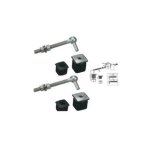 Locinox - 2 charni�res avec bouchons alu pour portillon de jardin avec tige filet�e 180 mm pour profil ...