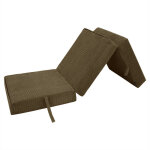 Loft 25 - matelas d'invit� pour le salon, lit simple pliant en z en velours c�tel�, matelas cube d'int�rieur ...
