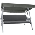 Beautissu - loft hs ensemble pour balancelle - balancoire: assise + dossier 180x100x6 cm graphite