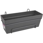 Loft urban balconniere allin1 50 - noir - l 49 x b 27 x h 21 cm - balconext�rieur - 100% recycl� - elho ...