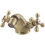 Loge - robinet bidet laiton manettes croisillons