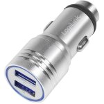 Logilink chargeur usb 10. 5 w 2x usb - a argent pour voiture fonction marteau brise - vitres s650382