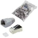 Connectique rj45 cat 6, blind logilink mp0021 rj45 mle, droit ple: 8p8c gris 100 pc(s)
