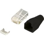 Connectique rj45 cat 6, non blind� logilink mp0024 rj45 m�le, droit p�le: 8p8c noir 100 pc(s)