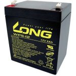 Long wp5 - 12 / f1 wp5 - 12 / f1 batterie au plomb 12 v 5 ah plomb (agm) (l x h x p) 90 x 107 x 70 mm ...