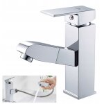 Lonheo - auralum mitigeur lavabo chrom douchette acier inoxidable levier unique eau chaude et froide ...