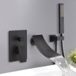 Robinet de baignoire cascade � encastrer noir - matera