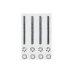 Loren's - jeu de 4 tiges filetées m12 13cm pour fixation au sol de mât pour voile d'ombrage Loren's - jeu de 4 tiges filetées m12 13cm pour fixation au sol de mât pour voile d'ombrage
