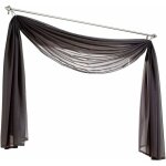Lot de 1 cantonnire en voile transparent - rideaux dcoratifs unis pour chambre  coucher, salon, mariage ...
