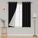 Lot de 1 rideaux occultants à oeillets chambre isolation thermique avec doublure argentée salon rideau ... Lot de 1 rideaux occultants à oeillets chambre isolation thermique avec doublure argentée salon rideau ...