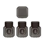 Lot de 1 va - et - vient + 3 prises de courant plexo complet saillie - anthracite - legrand