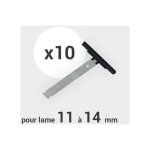 Lot de 10 attaches de tablier de volet roulant pour lame pvc ou alu de 11  14 mm pour axe zf54
