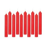 Lot de 10 bougies bâton hugo 16cm rouge Lot de 10 bougies bâton hugo 16cm rouge