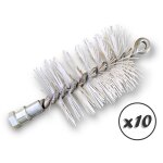 Lot de 10 brosses � tube pro nylon � 65 mm raccord m12175 femelle ame en acier torsad� nettoyage brossage ...