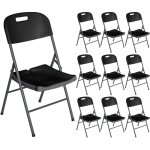 Thinia home - lot 10 chaises pliantes avec poignée 47x58x87cm Thinia home - lot 10 chaises pliantes avec poignée 47x58x87cm