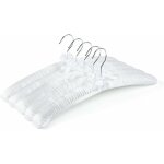 Lot de 10 cintres extra longs en satin blanc, 38cm, cintres en soie douce pour les t - shirts, chemises, ...