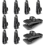 Lot de 10 clips de fermeture pour rideaux, bches, clips pour fixation de bches, pour tentes, camping, ...