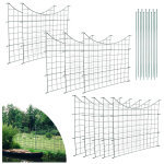 Lot de 10 cltures de jardin en mtal avec 22 lments de clture arche infrieure