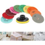 Lot de 10 disques de polissage flexibles diamants de 7, 6 cm (3 pouces) + 1 support pour granit, marbre, ...