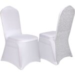 Unho - lot de 10 housse de chaise de mariage extensible à paillettes pour réception anniversaire réunion ... Unho - lot de 10 housse de chaise de mariage extensible à paillettes pour réception anniversaire réunion ...
