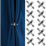 Lot de 10 paires d'aimants de rideaux magntiques en mtal pour maintenir le rideau ferm pour la maison, ...