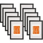 Lot de 10 pi�ces cadre photo woltu 30x40cm d�coration pour maison galerie de photos, noir