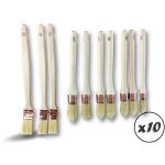 Pack de 10 pinceaux lot de 10 packs 7 ronds � rechampir et pouce 3 plats coud�s radiateur fabrication ...