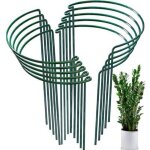 Lot de 10 piquets de soutien pour plantes de jardin, support de plantes de jardin demi - rond pour tomate, ...