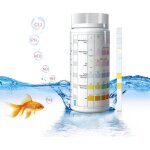 Lot de 100 bandelettes de test 6 en 1 pour aquarium, test du ph nitrite, nitrate, chlore, eau douce d'aquarium ...