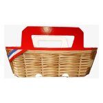 Lot de 100 barquettes en carton impression osier 500g Lot de 100 barquettes en carton impression osier 500g